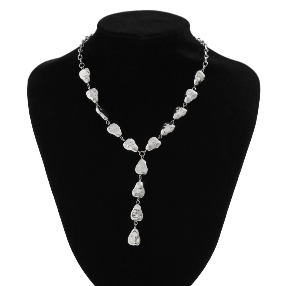 Simple Bead Necklaces Women Irregular Imitate Baroque Bead Necklace Women Collarbone Chain  Women