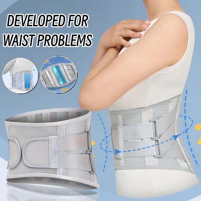 Lumbar Support Waist Belt Health Therapy Breathable Back Spine Support Corset Adjustable Back Support Strap for Men and Women Back Bracket