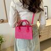 Fashionable Trendy Small Square Bag Versatile Pu Leather Handbag For Daily Use