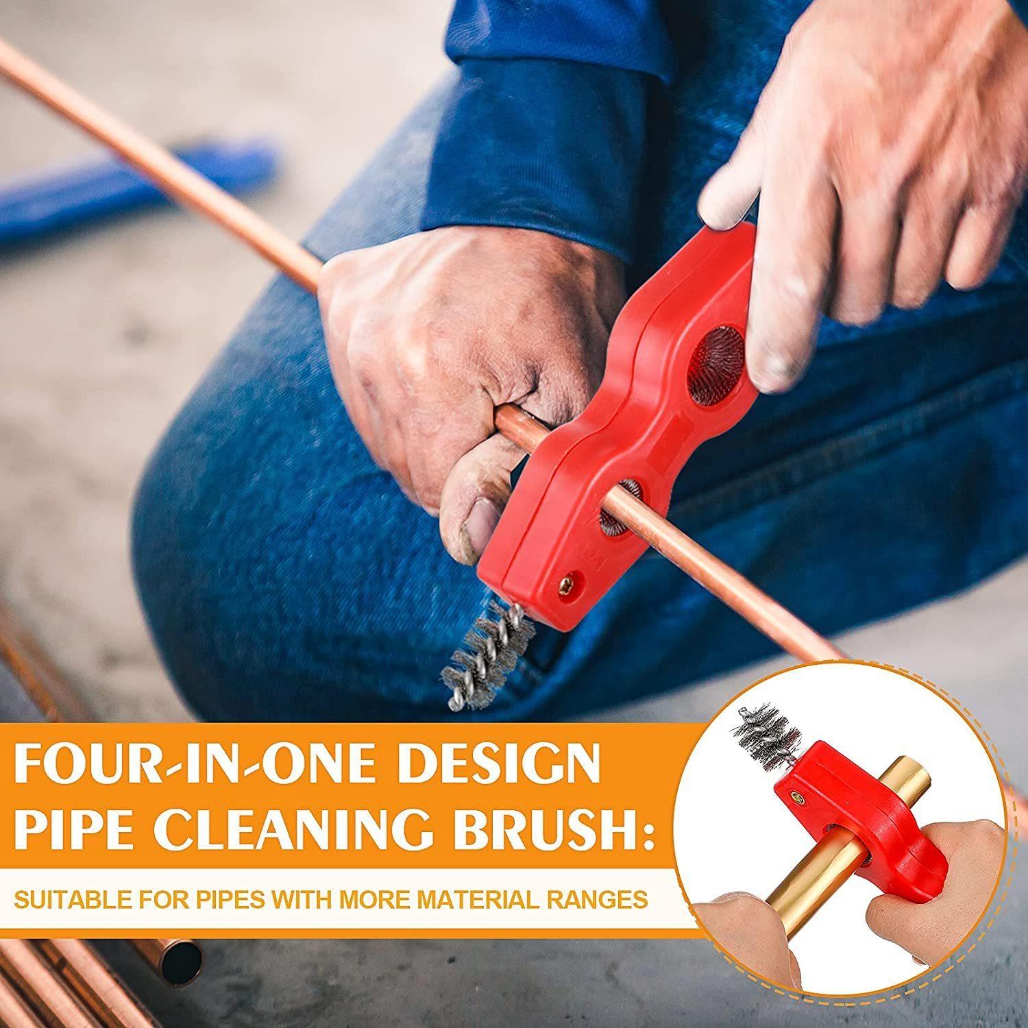 

Набор из 4 шт. очистителей и разверток для медных труб Внутренне-внешняя развертка Инструмент для снятия заусенцев с труб и трубок Инструмент для снятия фаски (красный) 4Pcs красный