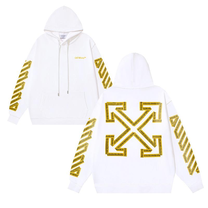 1243 Off-White 2025 Autumn/Winter New Tape Measure Arrow Ruler Tape Printed Hoodie Men's and Women's Hoodie