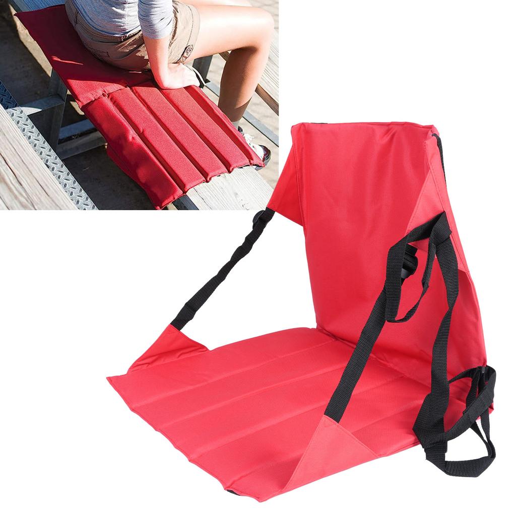 Portable Stadium Seats with Backrest Fibreglass Rod Oxford Fabric Comfortable Folding Bleacher Seat