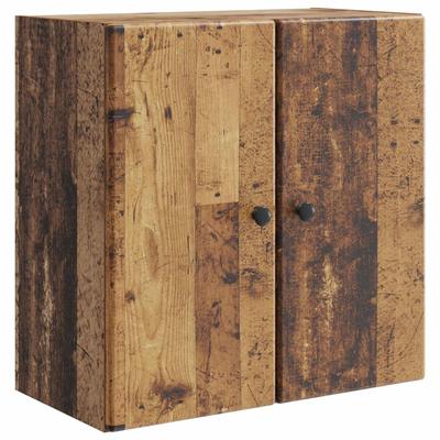 Wall Mounted Cabinet Reclaimed Wood Look 59 X 31 X 60 Cm Particleboard