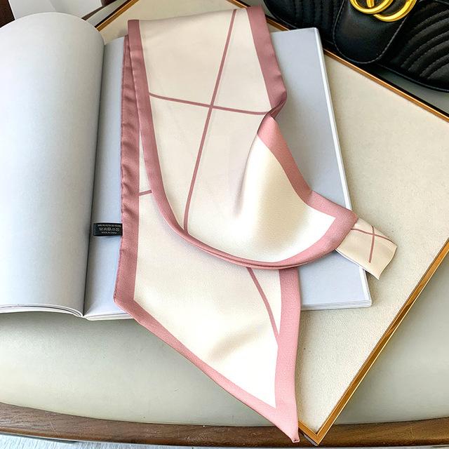 New Pashmina Silk Scarf Foulard Neckerchief Bandana Luxury Brand Female Hair Scarves Shawl Wraps Headband Hijab Cachecol