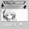 HD Printing Pretty Thread Draft Girl Laptop Mousepad PC Gaming Mouse Pad Computer Mouse Mat Non-slip Carpet Keyboard Mat Deskmat