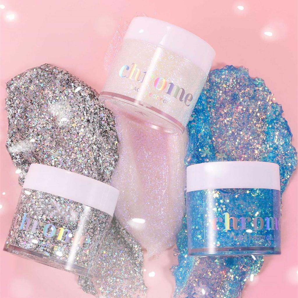 Glitters Gel For Face And Body Sparkling Festival Cosmetic Sequins Accesories Ornament for Party Face Hair and Makeup