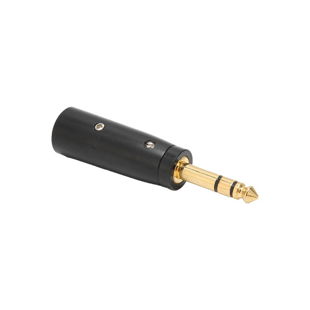 6,35mm Stereo Stecker auf XLR Stecker Adapter für Gitarren-Audiokabel Mikrofon-Schnittstelle Schwarz Vergoldet