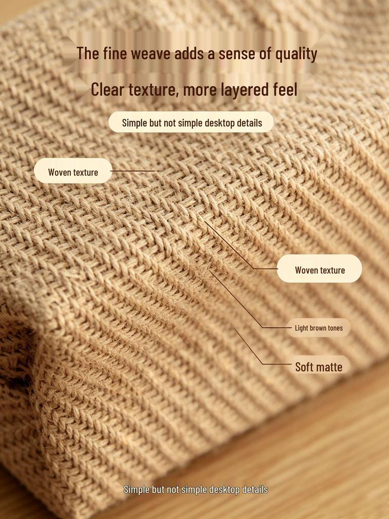 Muji-Style Japanese Cotton Linen Tissue Box with Creative Concave Design