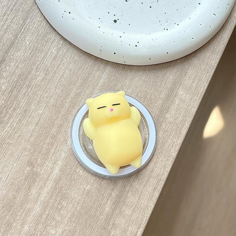 Cartoon Cute Soft Pinch Magnetic Phone Grip Holder Socket Pocket Support for Magsafe IPhone Mac Safe Ring Finger Expanding Stand 5