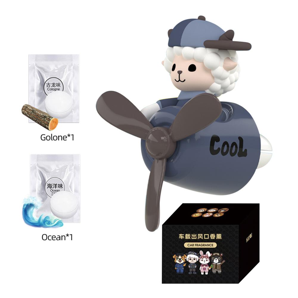 Roztomilý osvěžovač vzduchu do auta s kočkou a zlatou vrtulí, difuzér s klipem do ventilace vozidla s přírodní květinovou vůní, autoaromaterapie v herním stylu