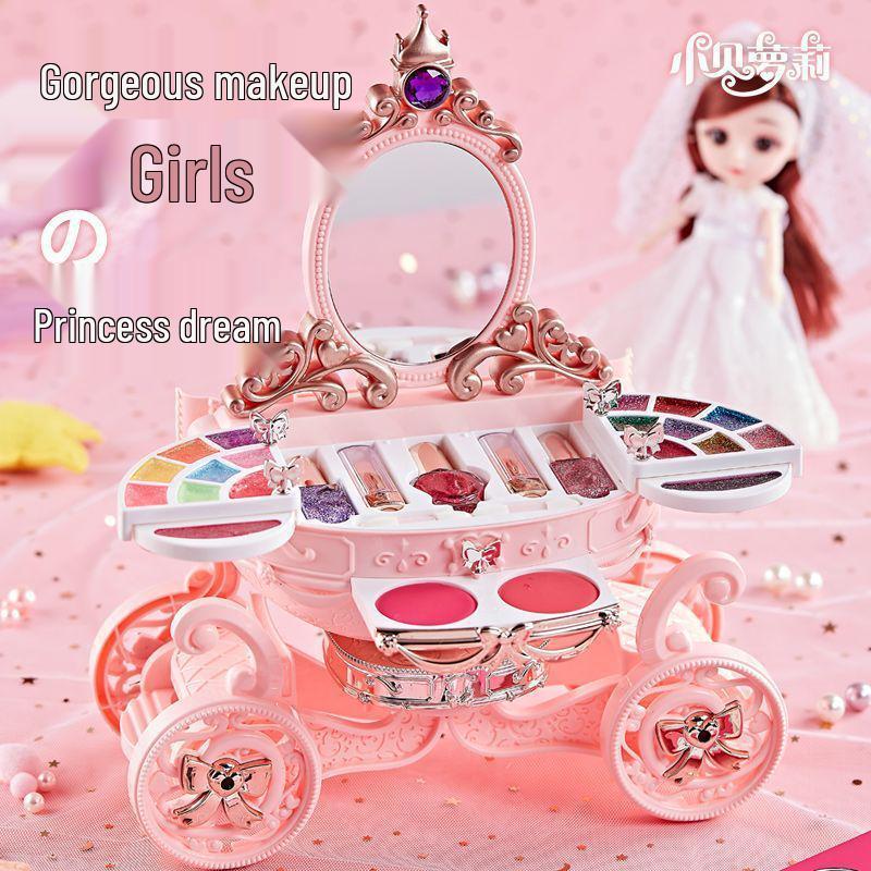 Non-Toxic Kids' Makeup Set: Princess Dressing Table & Simulation Playhouse Gift for Girls