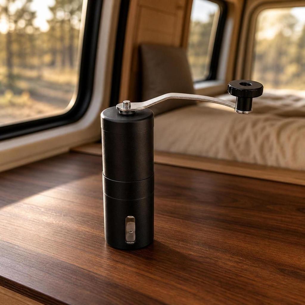 Manual Coffee Grinder Adjustable with Hand Crank Mini for Travel