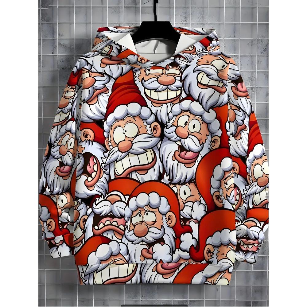 Autumn Comfortable Sports Leisure Long Sleeved Pullover Hooded Sweatshirt Children Christmas Series Loose Versatile Pocketless 3d Hoodies