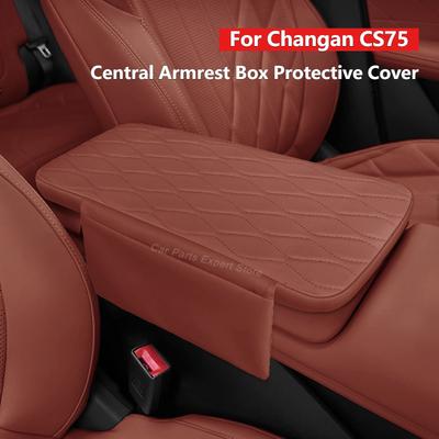 For Changan CS75 4th Armrest Box Cover Pad Leather Central Armrest Box Protective Cover Case Protector Phone Storage Decoration
