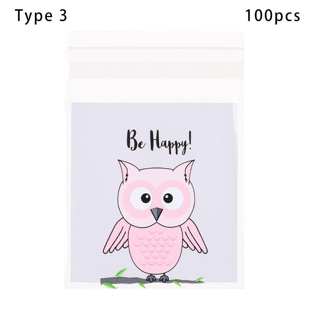 Quality Gift Packages Party Supplies Cute Bow Design Self-Adhesive Candy Bag Plastic Cookie Pocket