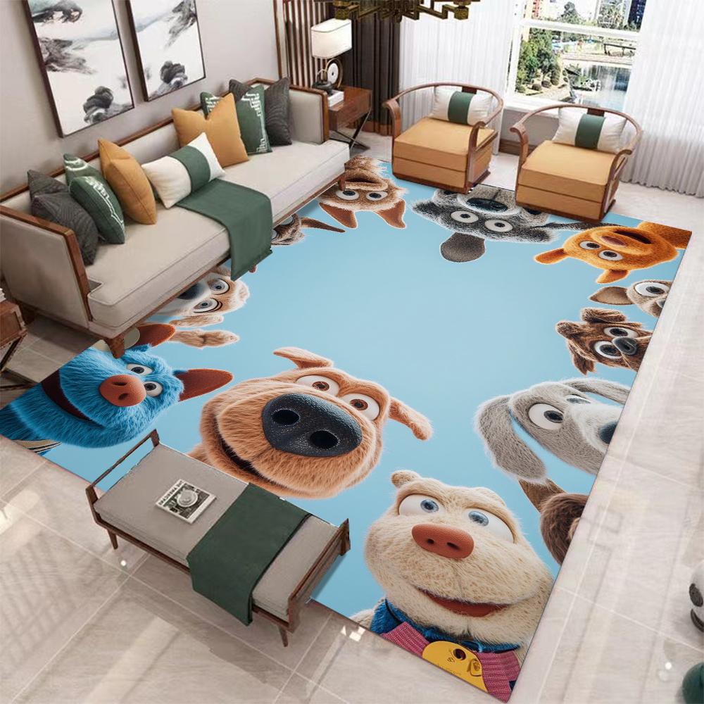 Niedlicher Cartoon Haustier Hund Katze Teppich Kinderzimmer Teppich Rutschfeste Matte Lebhaftes Tier Heimdekoration Wohnzimmer Familienfreundliche Bodenmatte