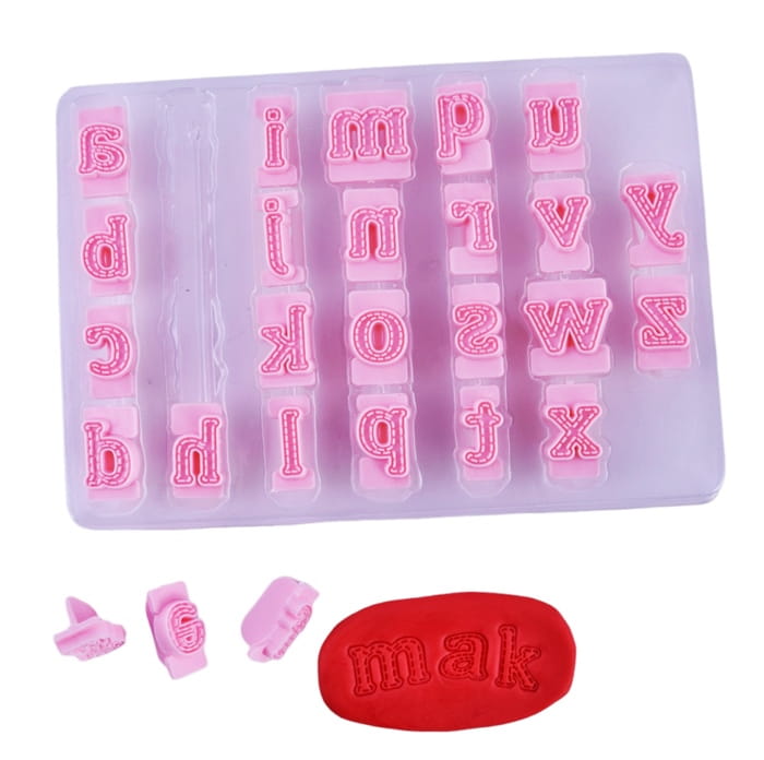 Sugar Fondant Lowercase Letters Alphabet Cutter Template