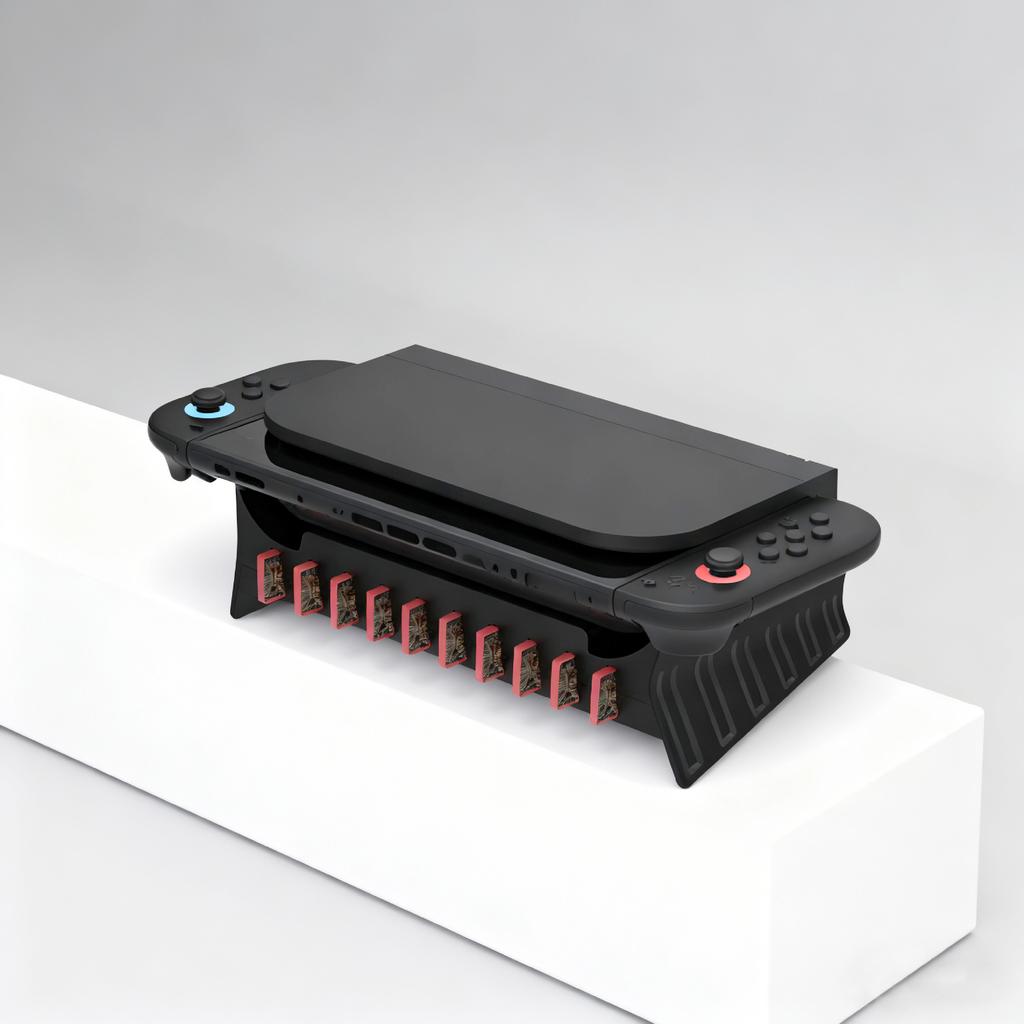 PGTECH GP-395 For Nintendo Switch OLED/Switch 2 Game Console Storage Rack Horizontal Stand with 10 Game Card Slot