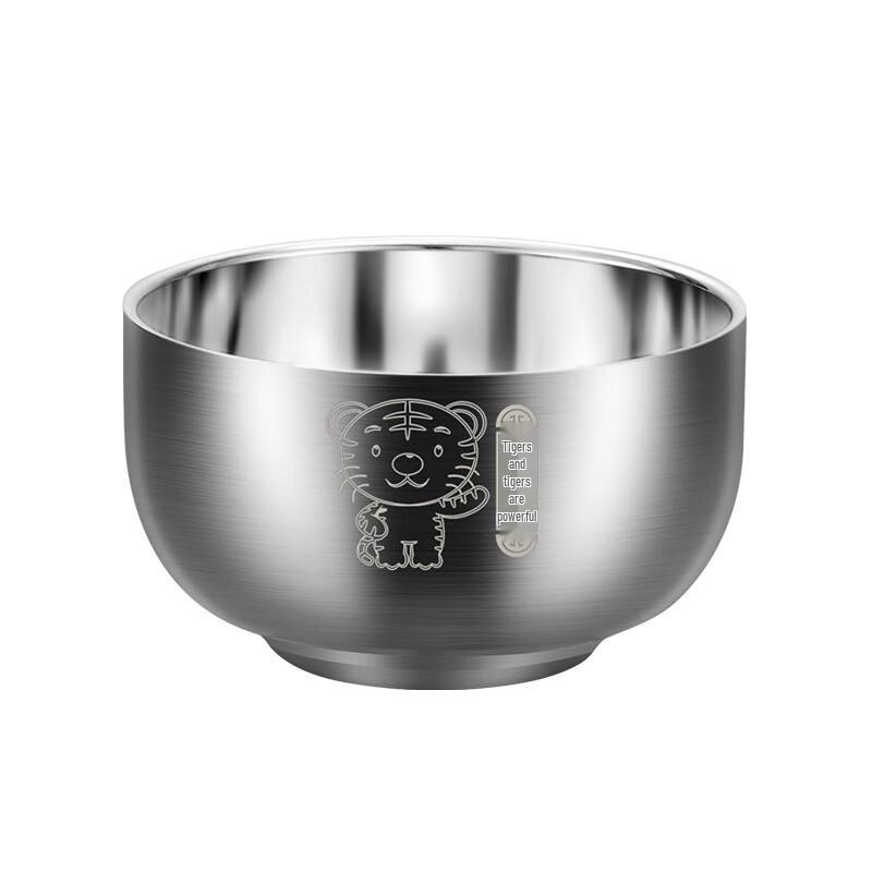 ZISIZ Stainless Steel Heat-Insulated Rice Bowl