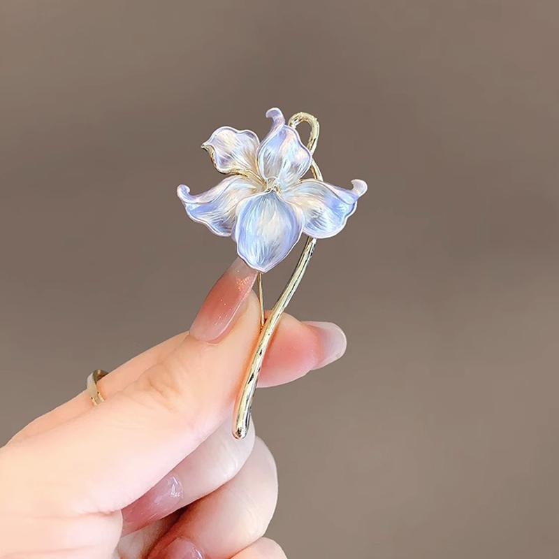 Style Temperament Sense Water Lily Enamel Lily Flower Brooches For Women Weddings Banquet Office Brooch Pins Gifts