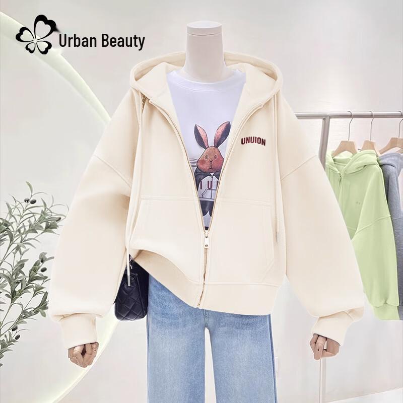 

Женский укороченный свитшот с капюшоном свободного кроя в американском стиле 2XL