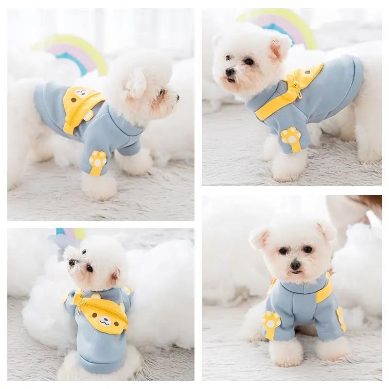 Pet Clothes Cartoon Sweater Dog Shirt Autumn and Winter Cat and Dog Pullover Sweater Dog Hoodie  Puppy Clothes