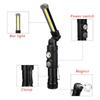 Portable Folding USB Charging COB Emergency Lamp USB Tape Clip Light  Working Light