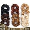 Satin Pig Large Intestine Ring Foreign Trade Tie Rope Head Flower Rubber Band Hair Band Hair Accessories Women
