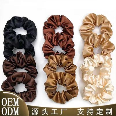 Satin Pig Large Intestine Ring Foreign Trade Tie Rope Head Flower Rubber Band Hair Band Hair Accessories Women