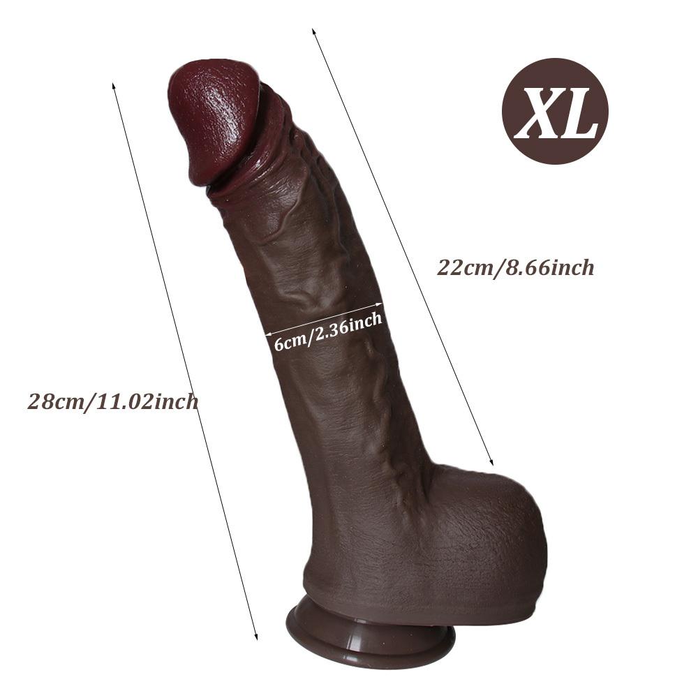12.6 Inch Realistic Silicone Dildo with Strong Suction Cup, Soft Body-Safe Silicone, Waterproof, XXL Size, Discreet Packaging