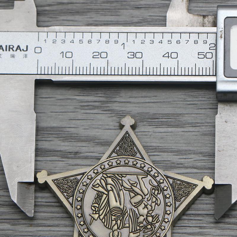 Meihai Honor Medal, Medals, Metal Badges, Style Badges, Film and Television Props, Christmas Gift, Stocking Stuffers