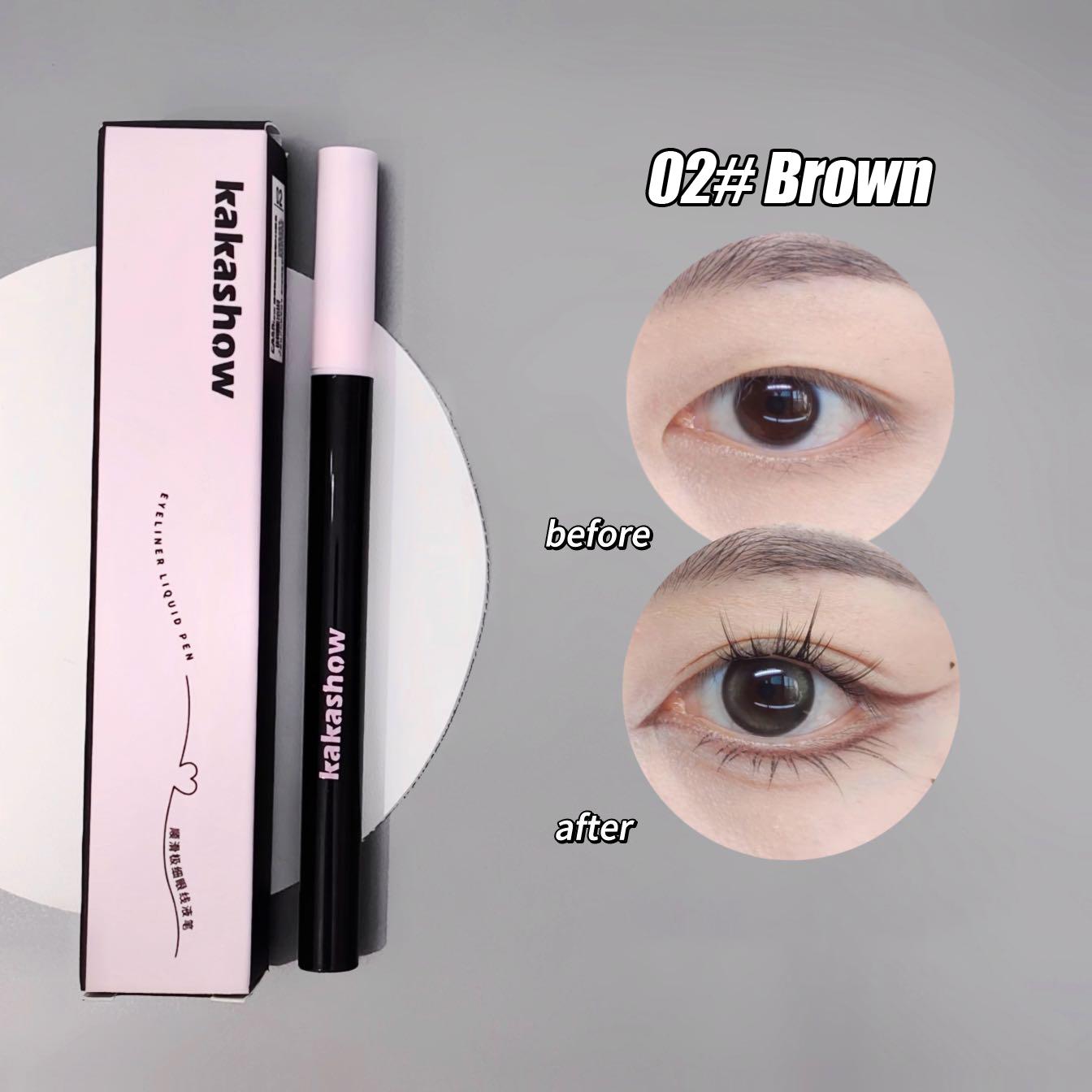 

0,05 мм подводка для глаз жидкая ручка матовая гладкая быстросохнущая водостойкая ультратонкая подводка для нижних ресниц не размазывается корейский макияж 02 Brown