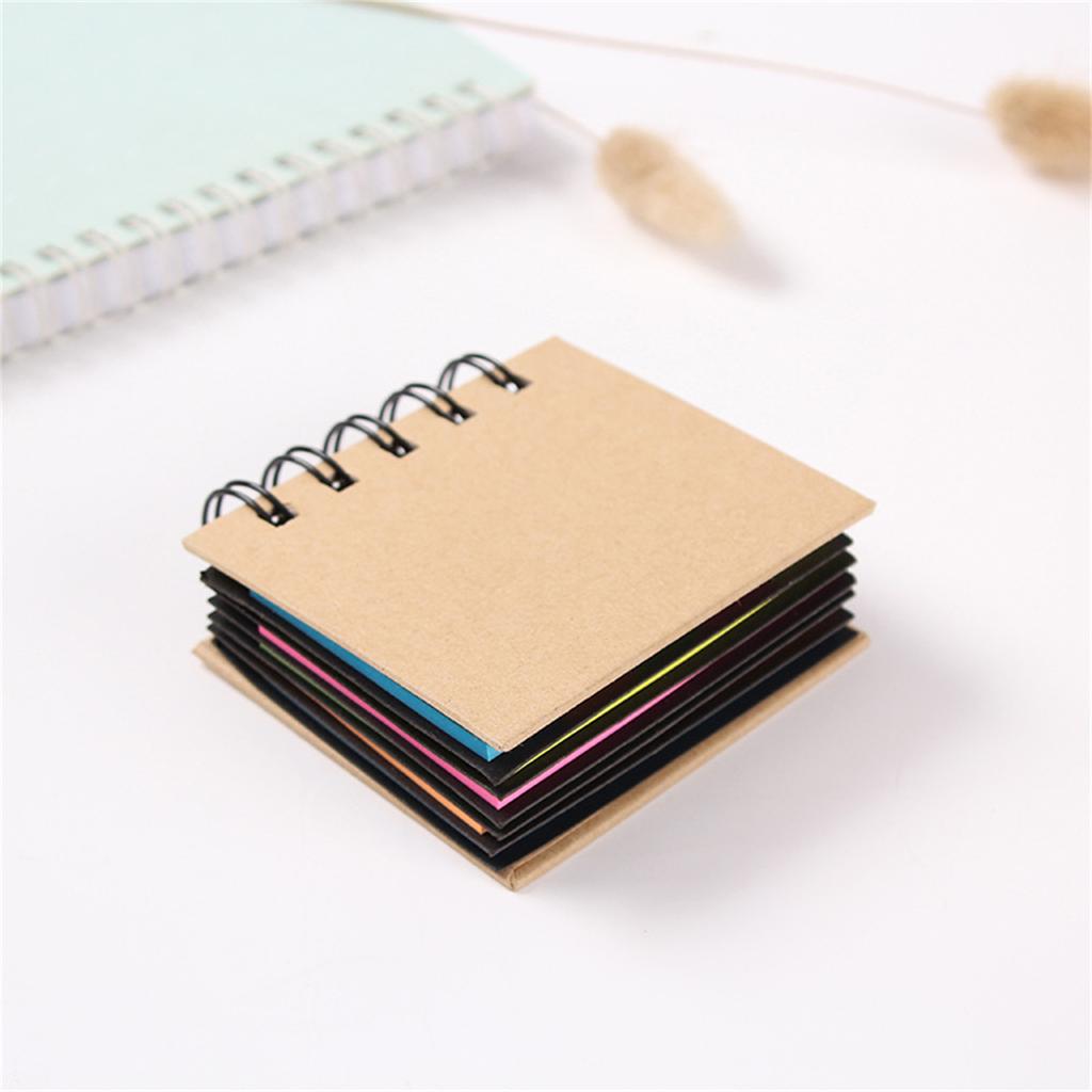 Hard Cover Note Pads Small Spiral Notebook Self-Adhesive Sticky Note Combination Memo Pads School Office Supplies