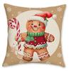 Christmas Pillow Cover Cartoon Cookies Little Man Snowflake Christmas Tree Home Sofa Pillow Cover Premium Durable