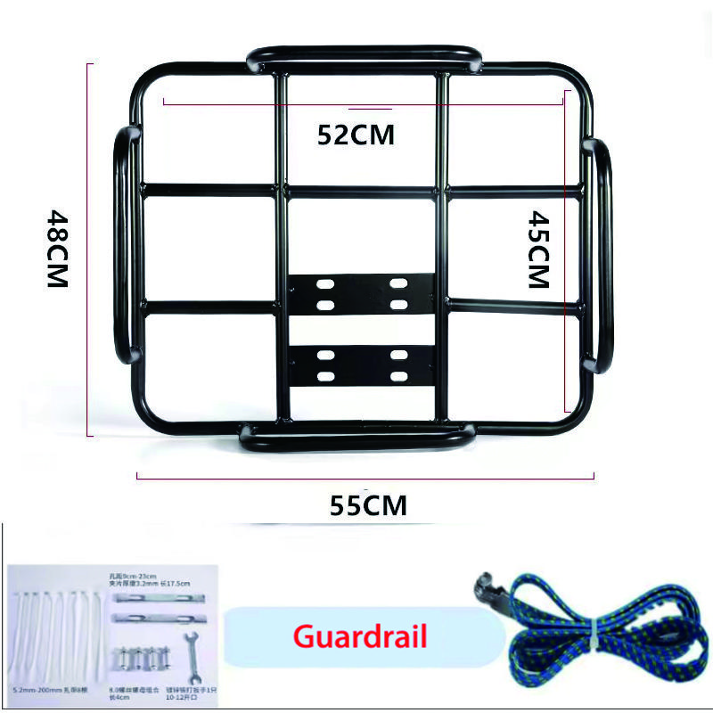 Food Delivery Box Rack Rear Grille Loading Seamless Steel Tube Freight Rack Universal For Motorcycle Electric Bicycle
