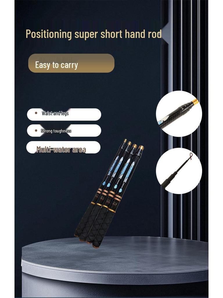 Ultra-Light Carbon Telescopic Hand Fishing Rod, 19 Tone, Four-Section, Sea Rod