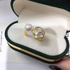 Zhuji Adjustable Camellia Pearl Ring - Natural Freshwater Pearl Jewelry