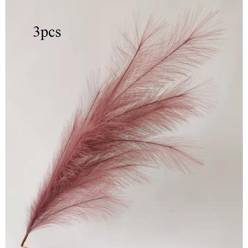 3pcs Large Artificial Pampas Grass 120cm Tall Fluffy Faux Reed Boho Home Wedding Decor Fake Flowers