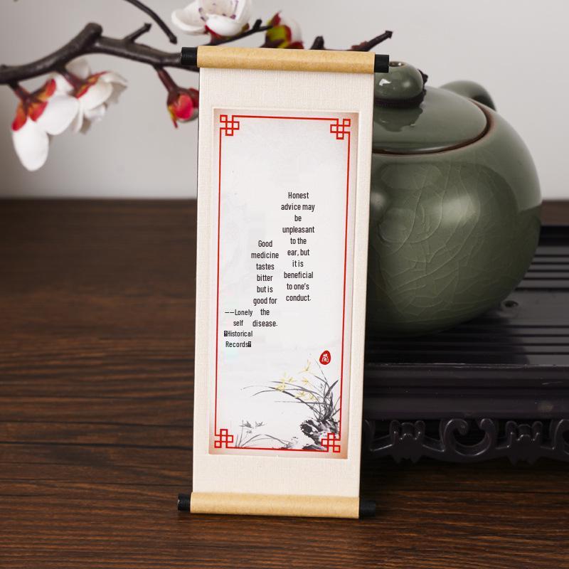 

Calligraphy Series Wooden Scroll Refrigerator Magnet - Cultural Gift