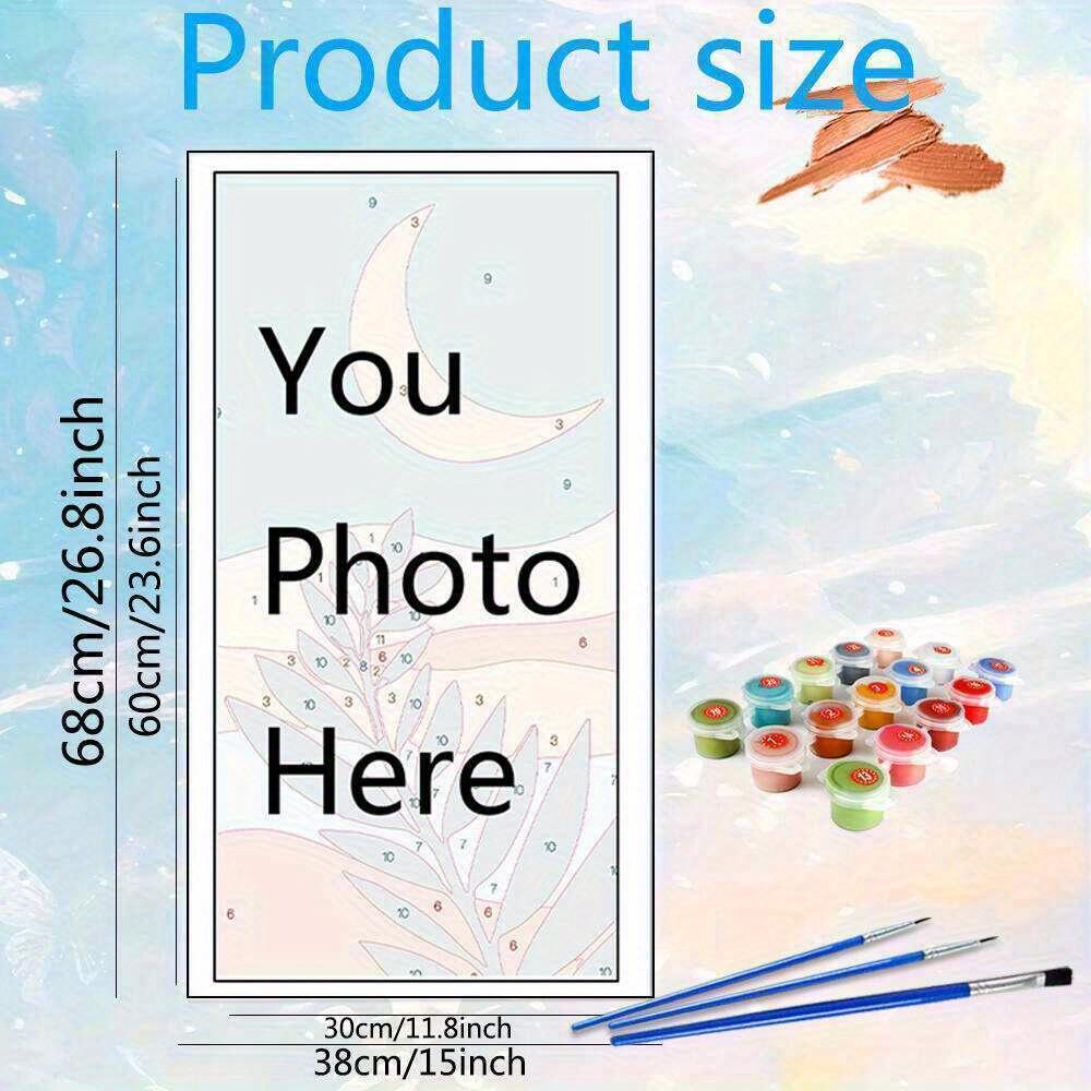 Custom Paint by Number, Personalized Paint by Numbers for Beginner, DIY Canvas Oil Painting Make Your Photo, Color Paint by Number Set Ideal Gift