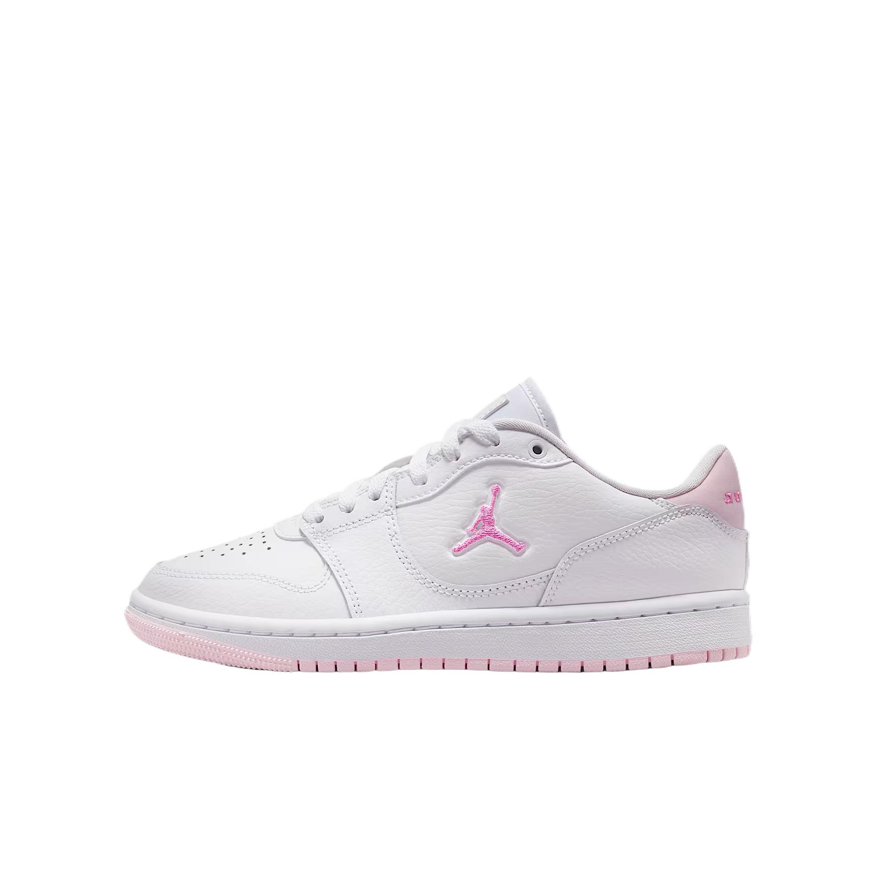 Кроссовки Air Jordan Court Connect Low GS Белый Розовый Пенопласт Унисекс Китай-Роза IQ6016-101 38.5