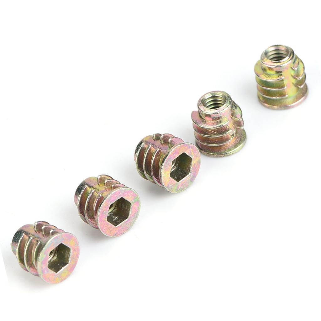 50 Stück M4 M5 Zinklegierung Innensechskant Einschlagmuttern für Holzmöbel (M4*8)