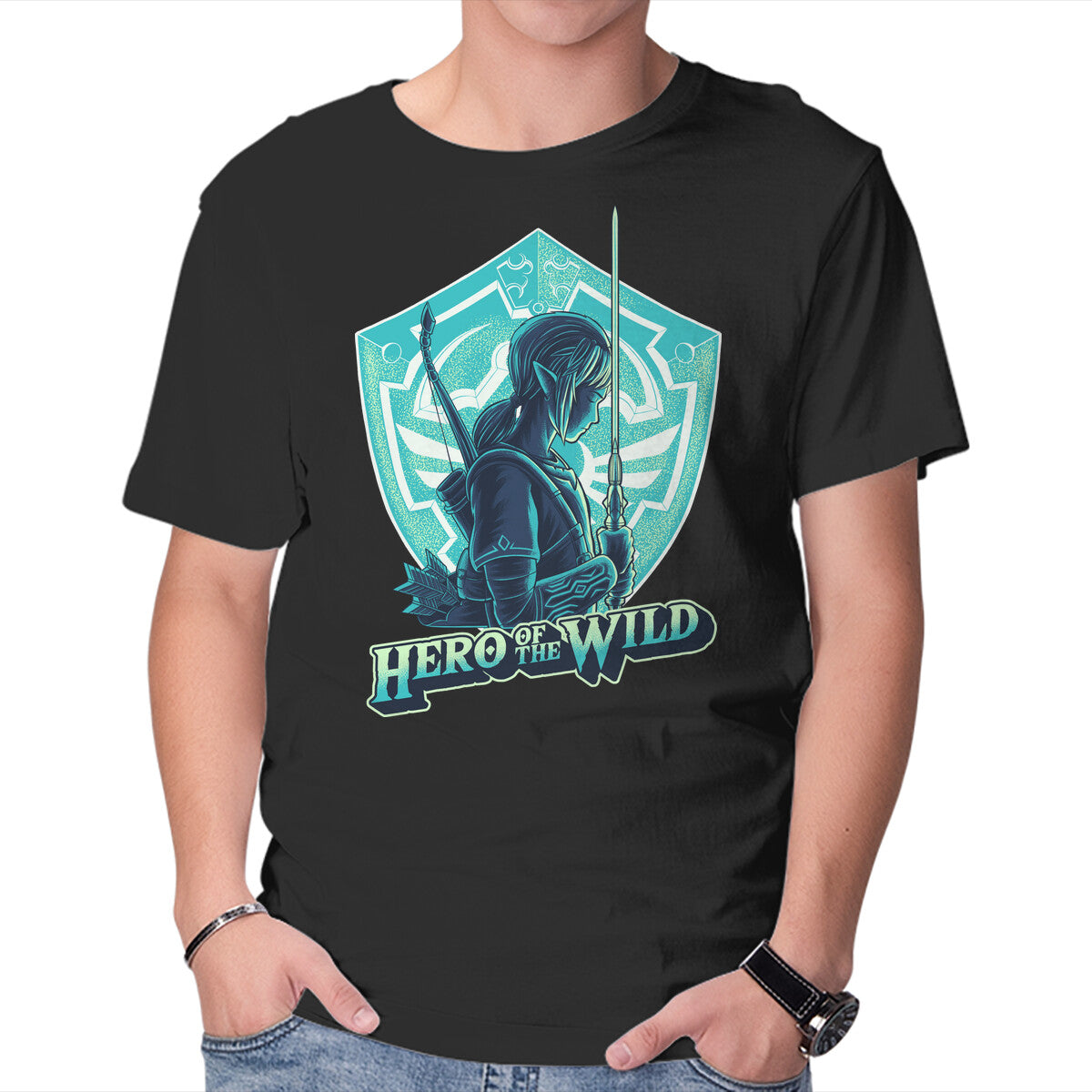 Unisex Crew Neck T-Shirt Hero Of The Wild Graphic Short Sleeve Casual Tee XXXL