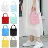 Waterproof Summer Beach Bag Vacation Jelly Tote Bag Portable Rubber Hole Handbags  Pouch