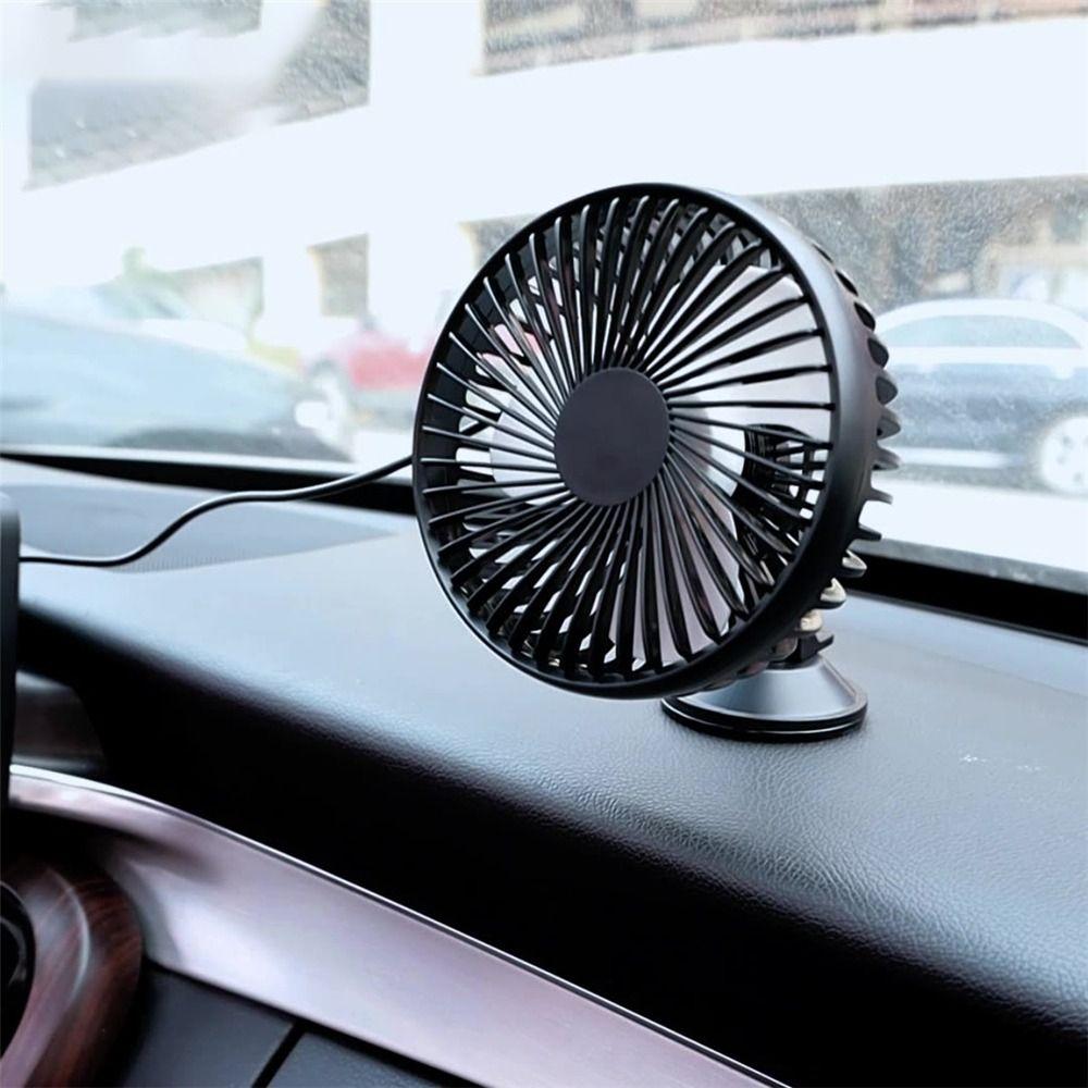 12V/24v Universal Suction Cup Car Fan 360° Rotatable USB Car Fan  Office Use