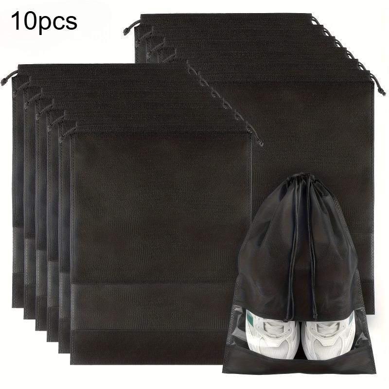 10pcs Shoes Storage Bag Closet Organizer Non-woven Waterproof Portable Pocket Clothing Classified Hanging Bags Travel Organizer