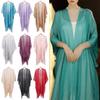 Shining Evening Prom Cape Pure Color Cardigan Shawl New Fashion Cloak  Women Girls