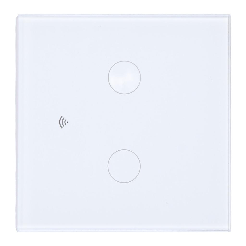 Inteligentny przełącznik ścienny WiFi do sterowania aplikacją TUYA 2-drożny pojedynczy przewód zasilający standard EU 80-260VAC biały
