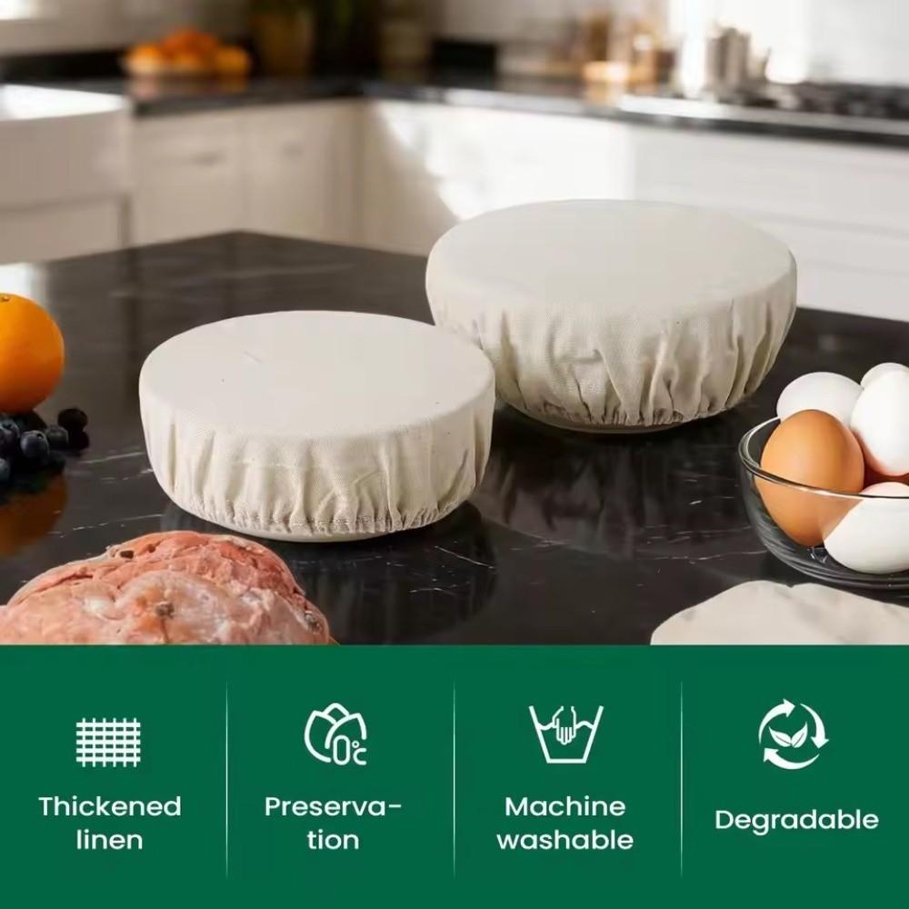 4pcs Elastic Edges Sourdough Starter Jar Covers Reusable Bread Proofing Covers  Fruit Fresh-keeping