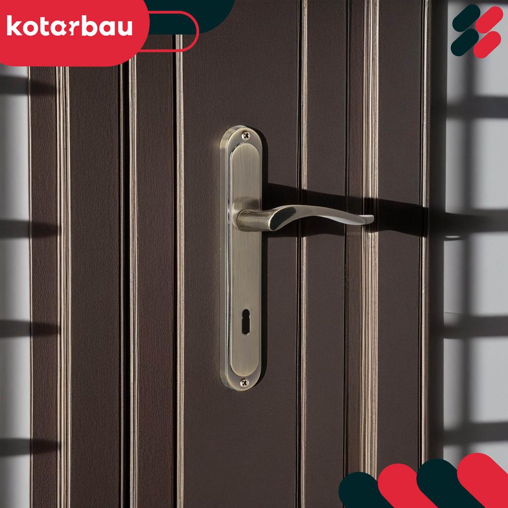 Door Handle Long Key Plate Classic Patina 72 MM
